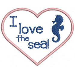 Stickserie - I love the sea - Seepferd
